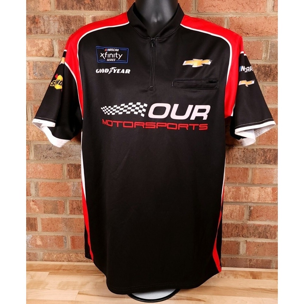 Jeb Burton Our Motorsports Chevy 2022 Nascar Pit Crew‎ Shirt Mens Large